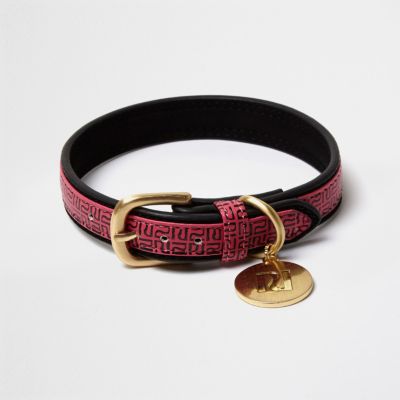 RI Dog pink branded collar